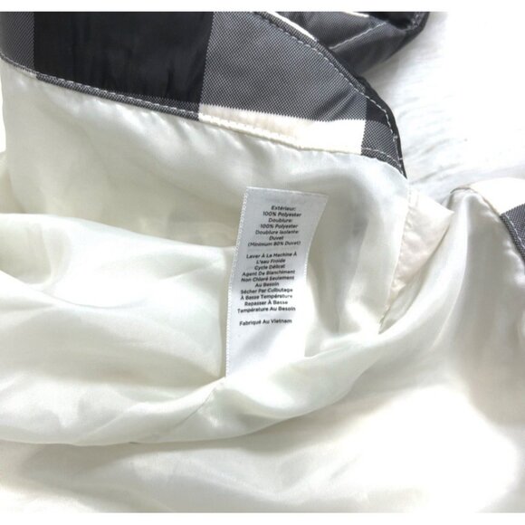 Talbots Down Filled Puffer Vest Buffalo Plaid Check  Black Cream Woman Size 1X - Picture 9 of 10